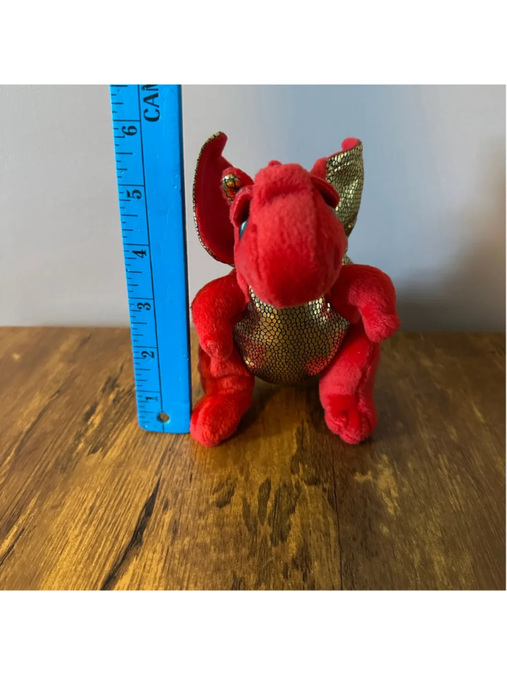 Ty Legend Dragon Plush Red Gold Stuffed Animal 6 Inch